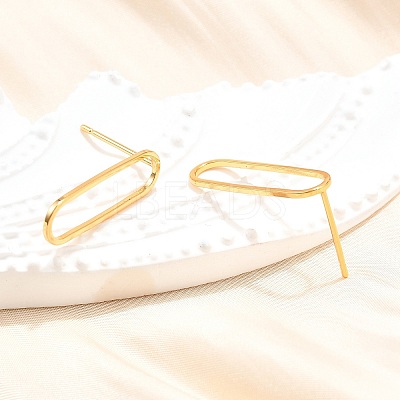 Brass Stud Earrings X-KK-T038-484B-1