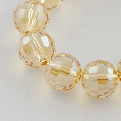 Electroplate Glass Bead Strands EGLA-R041-8mm-02-1