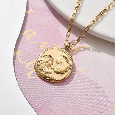 304 Stainless Steel Constellation Pendant Necklaces LS-NJEW-K392-01G-03-1