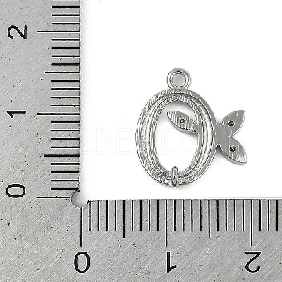 Brass Crystal Rhinestone Letter Links Connector Charms KK-S395-06P-O-1
