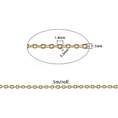 Brass Coated Iron Cable Chains CH-CJ0001-02G-1