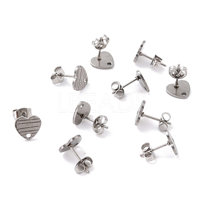 Non-Tarnish 304 Stainless Steel Stud Earring Findings STAS-I183-03A-P-1