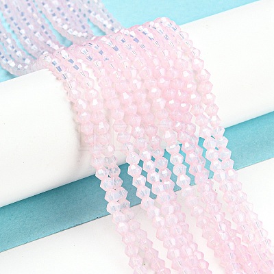 Baking Paint Transparent Glass Beads Strands DGLA-F029-J2mm-1