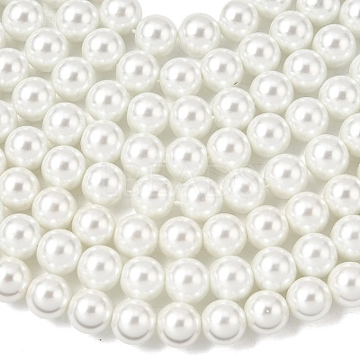 Eco-Friendly Dyed Glass Pearl Round Beads Strands HY-A002-10mm-RB001-1