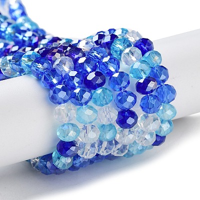 Glass Beads Strands EGLA-A034-M6mm-25-1