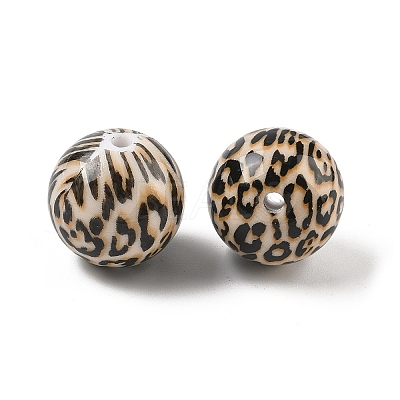 Printing Opaque Acrylic Beads OACR-Z035-09-1