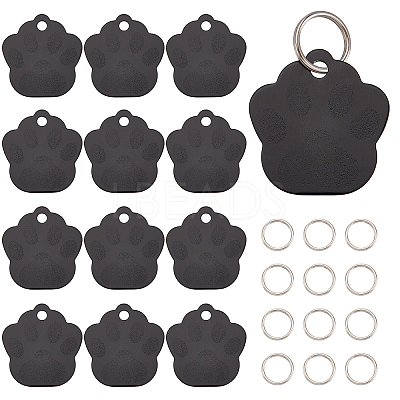 60Pcs 2 Style Aluminum Alloy Pendants ALUM-BC0001-63B-1