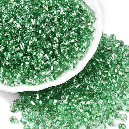 6/0 Baking Paint Transparent Fringe Glass Seed Beads X1-SEED-N006-06K-1