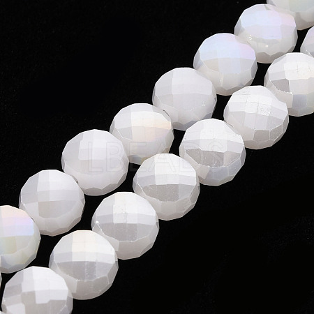 Opaque Electroplate Glass Beads Strands EGLA-N007-002-B06-1