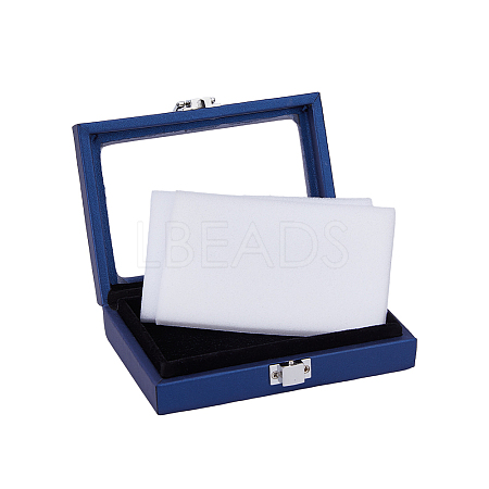 PU Leather Diamnond Gemstone Display Boxes CON-WH0107-77-1