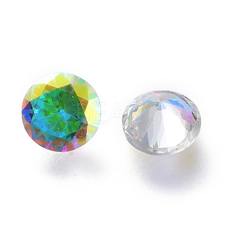 Cubic Zirconia Pointed Back Cabochons ZIRC-H108-11A-001AB-1