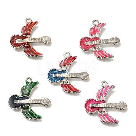 Brass Enamel Pendants FIND-C065-18P-1