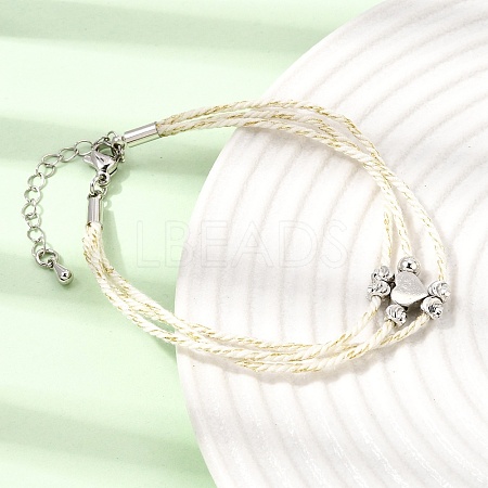 Polyester Multi-Strand Bracelets FB-CBA983F-02P-01-1