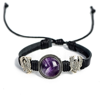 Natural Amethyst with Alloy Bracelets PW-WG4310E-07-1