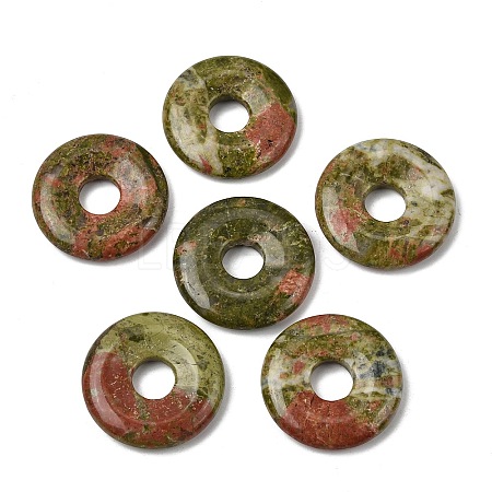 Natural Unakite Pendants G-A320-01A-15-1