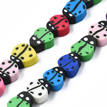 Handmade Polymer Clay Bead Strands CLAY-N011-43B-01-1