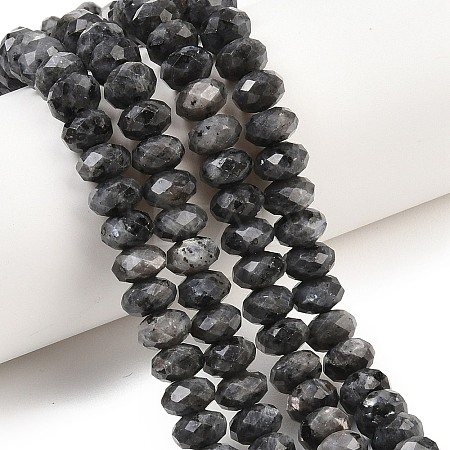 Natural Larvikite Beads Strands G-C259-A45-5x8mm-1