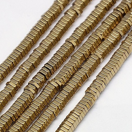 Electroplate Non-magnetic Synthetic Hematite Beads Strands G-J165-3mm-05-1