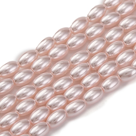 Baking Painted Pearlized Glass Pearl Bead Strands PEAR-H019-01C-03-1