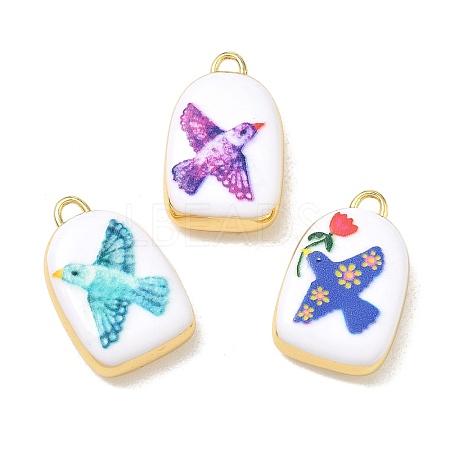 Printed Brass Pendants KK-CBAF9BC-12G-1
