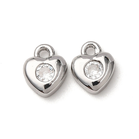 Brass Micro Pave Cubic Zirconia Pendants ZIRC-L105-05C-P-1