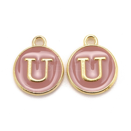 Golden Plated Alloy Enamel Charms X-ENAM-S118-07U-1