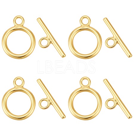 925 Sterling Silver Toggle Clasps STER-BC0004-38G-1