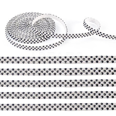 3 Yards Resin Self Adhesive Sewing Trim Hotfix Rhinestone Tape DIY-TA0013-15A-1