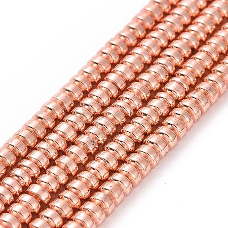 Electroplate Non-magnetic Synthetic Hematite Beads Strands G-L485-04A-RG-1