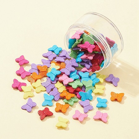 100Pcs Opaque Acrylic Beads MACR-FS0001-57-1