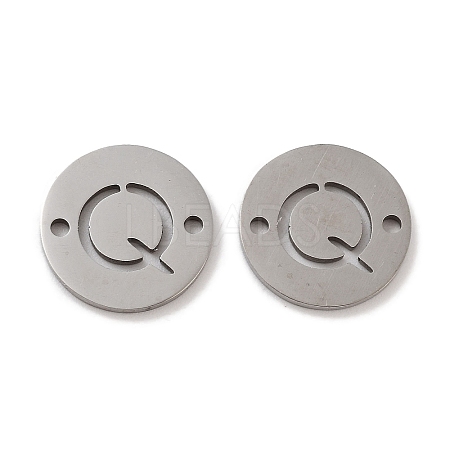Non-Tarnish 201 Stainless Steel Hollow Flat Round Links FIND-R149-03Q-P-1