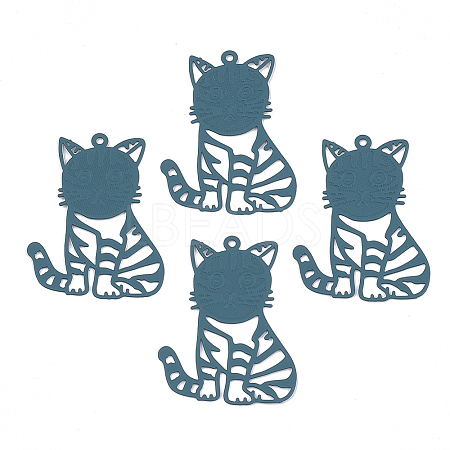 430 Stainless Steel Kitten Pendants LS-STAS-S108-18A-1