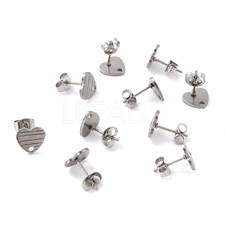 Non-Tarnish 304 Stainless Steel Stud Earring Findings STAS-I183-03A-P-1