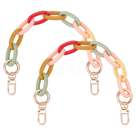 WADORN® 2Pcs Acrylic Curb Chain Bag Strap FIND-WR0004-06-1