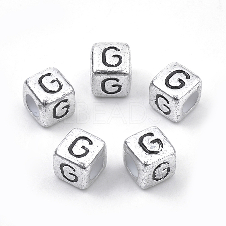 Plated Acrylic Beads X1-PB43C9308-G-01-1
