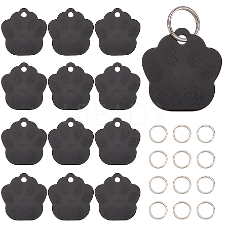 60Pcs 2 Style Aluminum Alloy Pendants ALUM-BC0001-63B-1