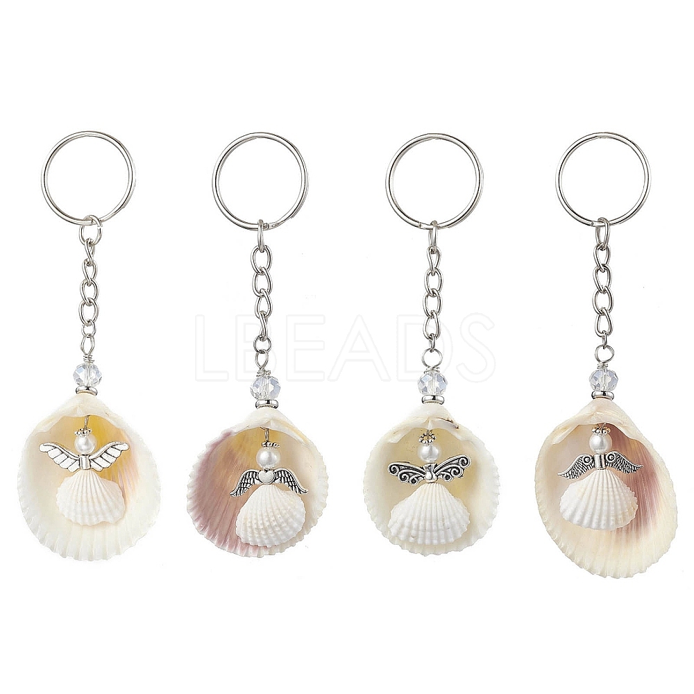 Natural Shell Keychain - Lbeads.com