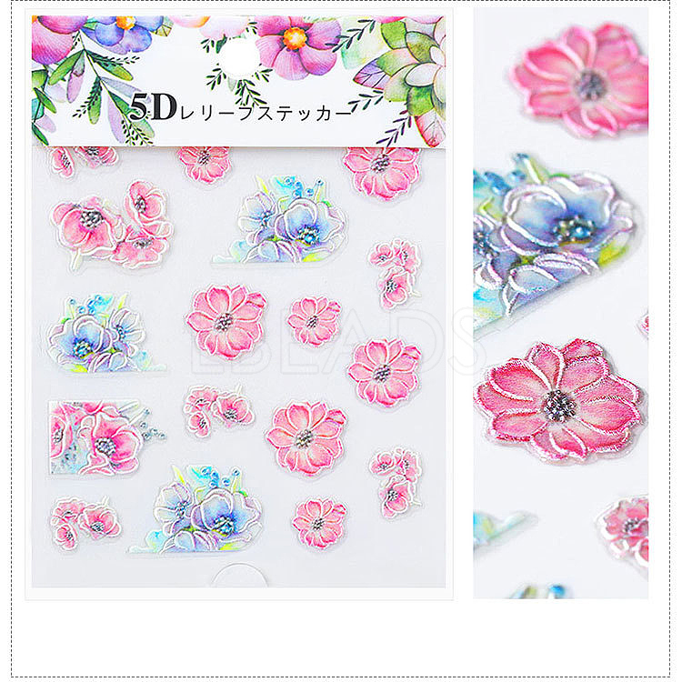 5D Flower/Leaf Watermark Slider Art Stickers - Lbeads.com