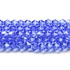 Transparent Electroplate Glass Beads Strands EGLA-A039-T6mm-A07-1