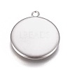 Non-Tarnish 304 Stainless Steel Pendant Cabochon Settings X-STAS-G127-13-16mm-P-2