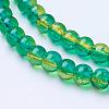Spray Painted Crackle Glass Beads Strands CCG-Q002-4mm-07-1