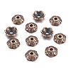 6-Petal Tibetan Style Alloy Flower Bead Caps TIBE-S220-R-NR-1