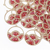Polyester Thread Woven Pendants X-FIND-N004-002C-1