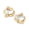 Brass Micro Pave Cubic Zirconia Charms KK-L208-06G-07-3