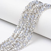 Electroplate Glass Beads Strands EGLA-A034-J4mm-E02-1