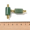 Natural Green Aventurine Connector Charms G-Z039-01G-01-3