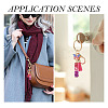 Alloy Resin Butterfly Keychains KEYC-TADJ0002-02G-I-7