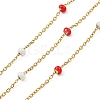 304 Stainless Steel Enamel Link Chains AJEW-Z028-09G-09-1