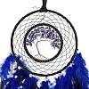 Iron Woven Web/Net with Feather Pendant Decorations AJEW-B017-15-3