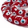 Handmade Evil Eye Lampwork Beads Strands LAMP-F024-01B-02-4